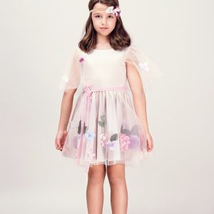 Rochie fetiță Beige Lilac Girl Dress