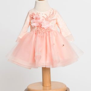 Peach Ivory Baby Dress