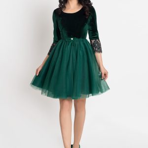 Velvet Green Dress