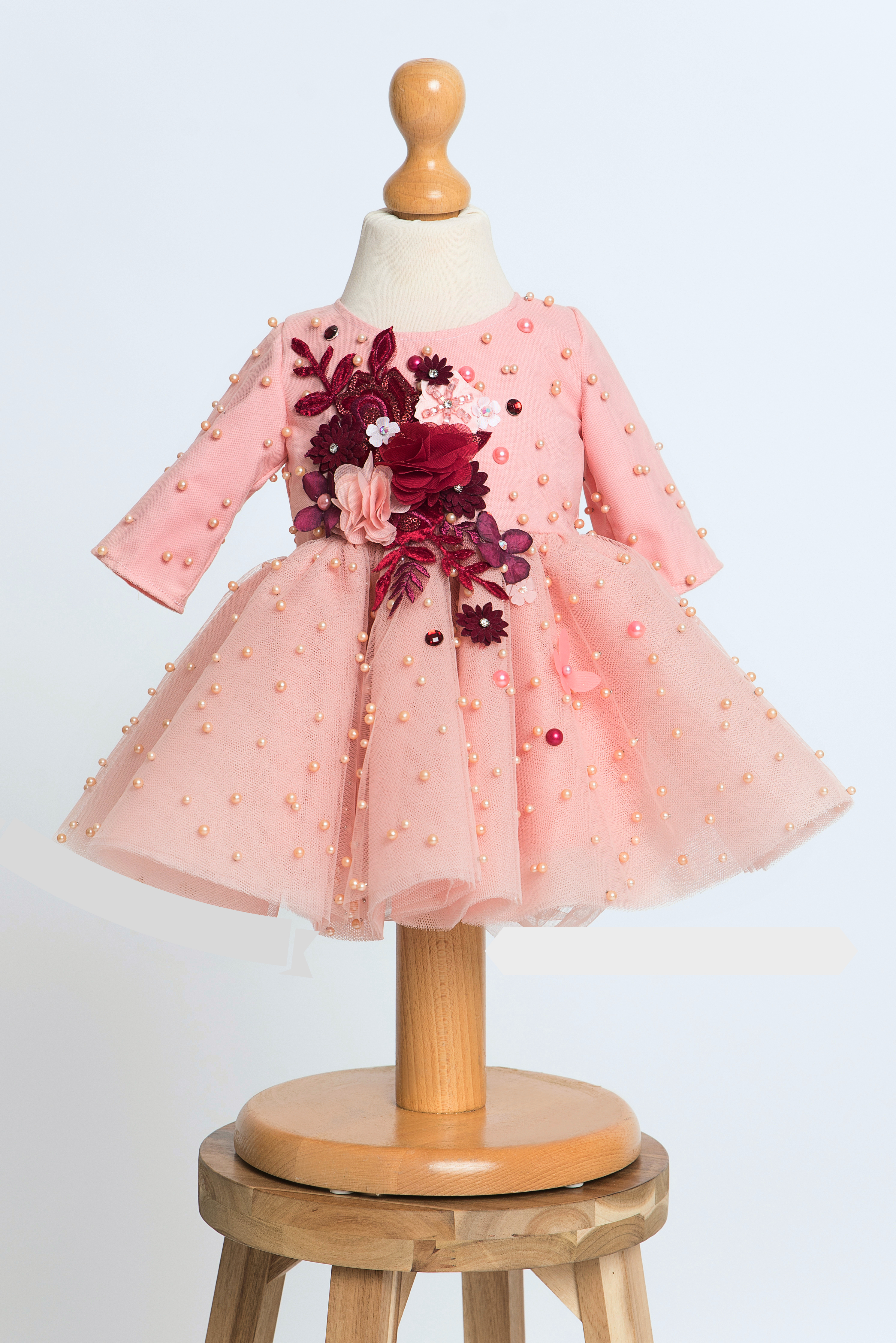 Peach Pearl Girl Dress