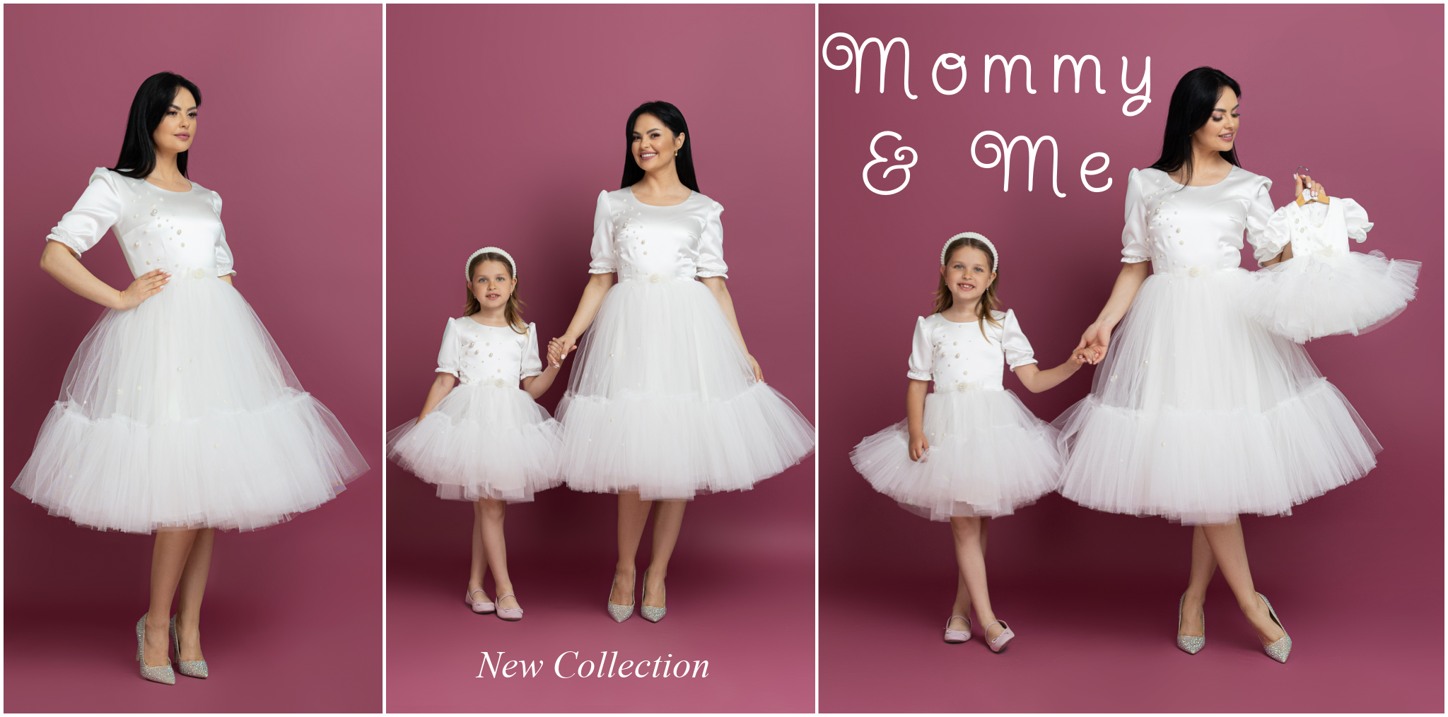 Rochii Mama Fiica White Swan