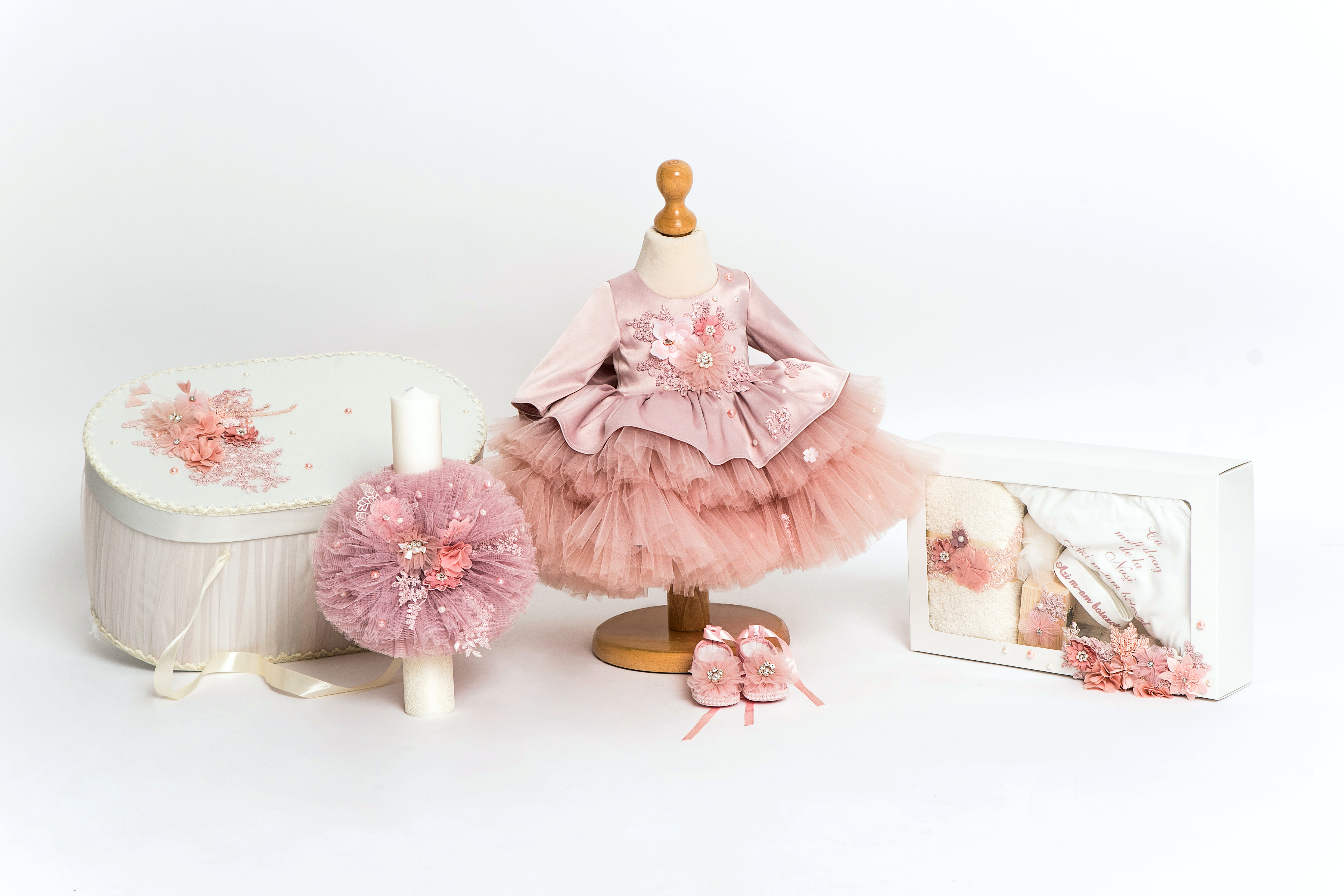 Set Trusou Complet Botez Roz Prafuit